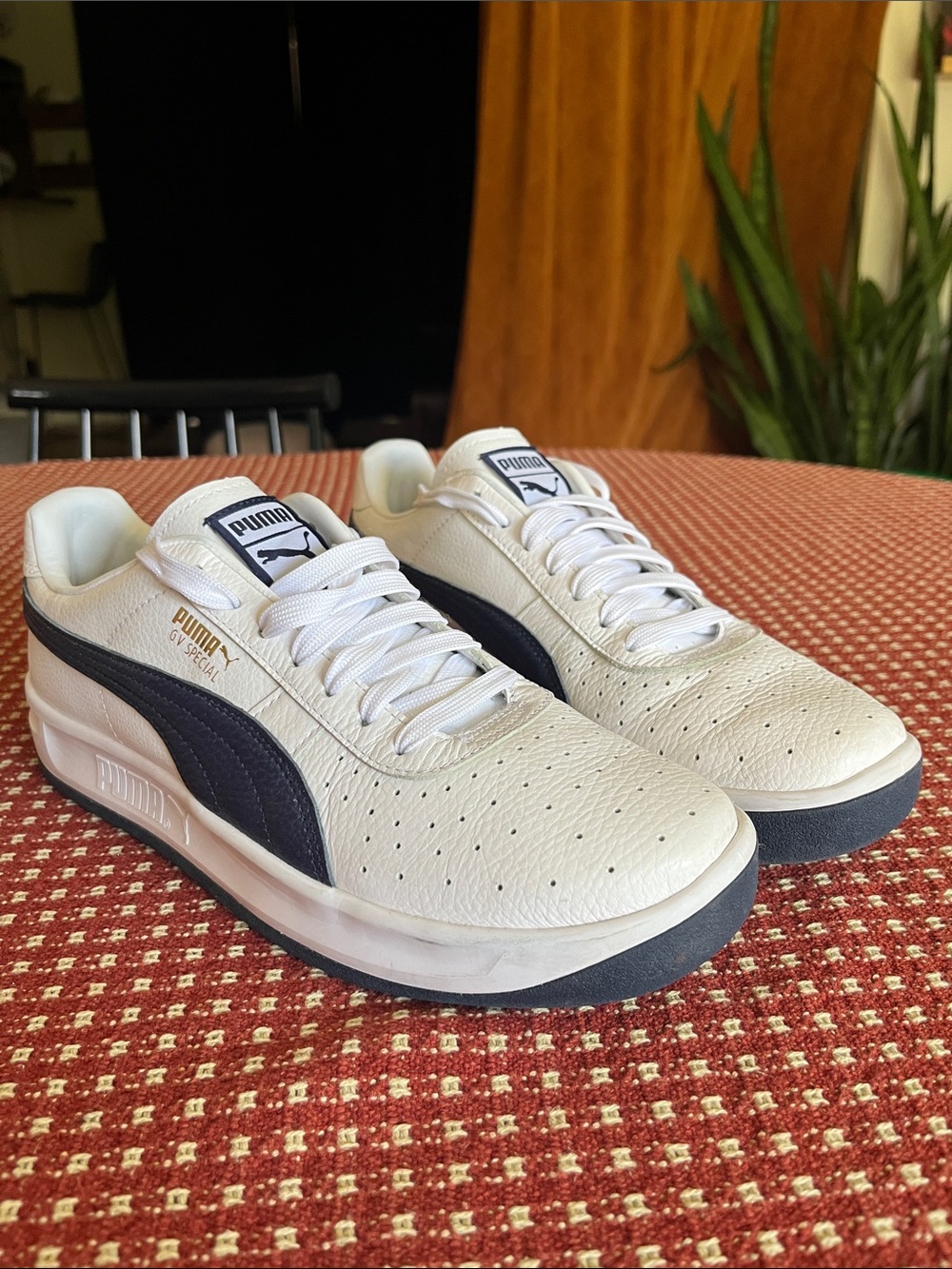 Puma Men’s GV Special White & Navy Low-Top Sneakers